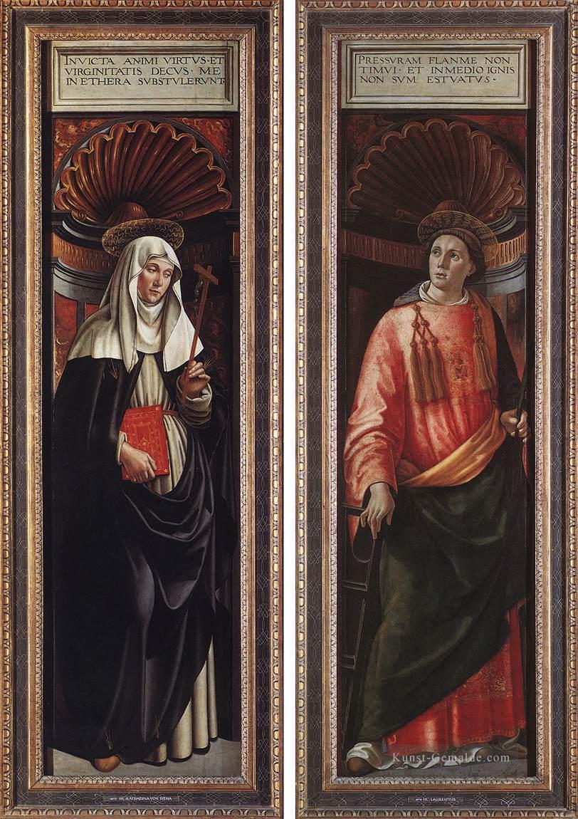St Katharina von Siena und St Lawrence Florenz Renaissance Domenico Ghirlandaio Ölgemälde